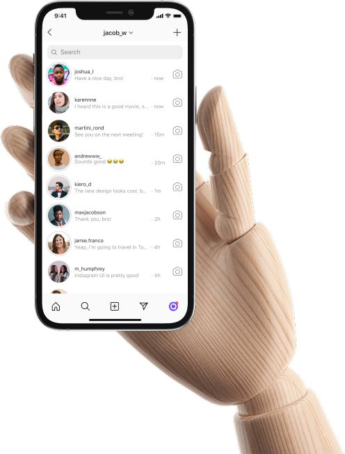 hands with mobile