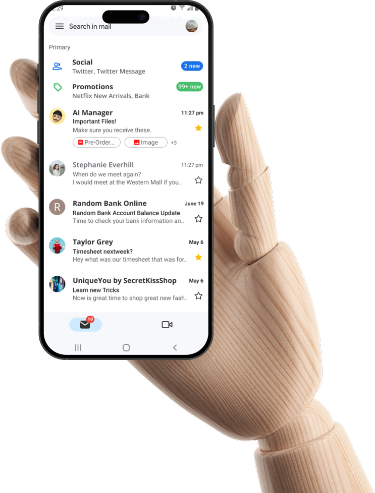 hands with mobile