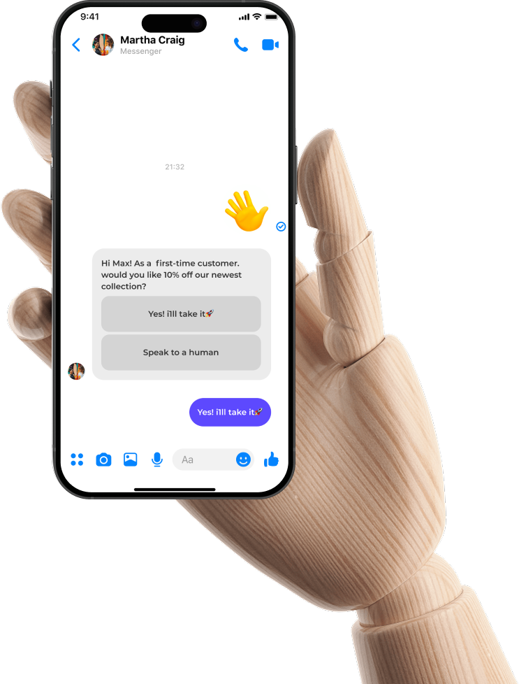 hands with mobile