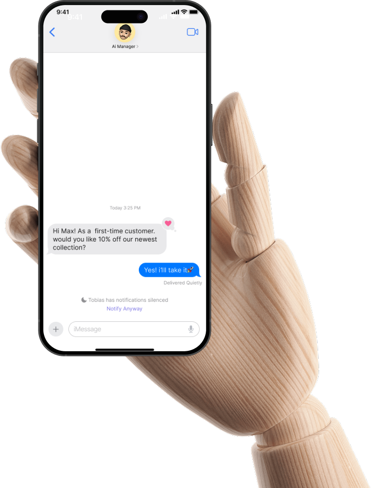 hands with mobile