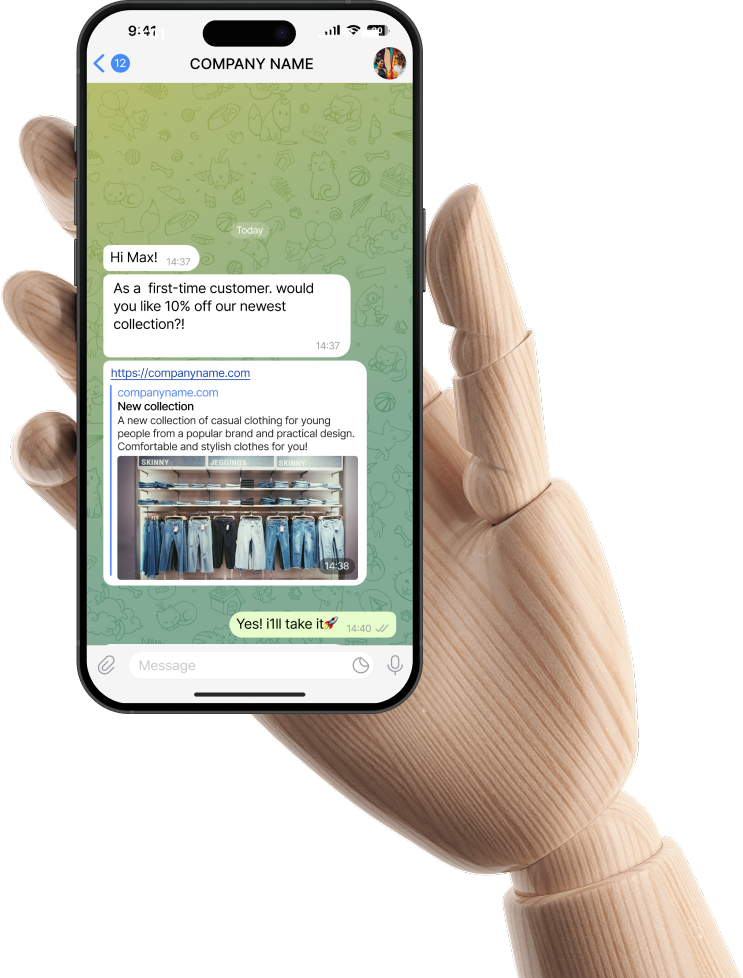 hands with mobile
