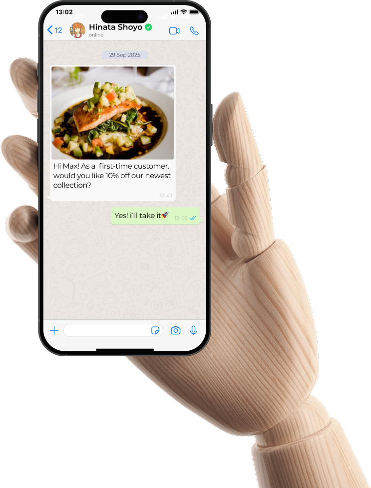 hands with mobile